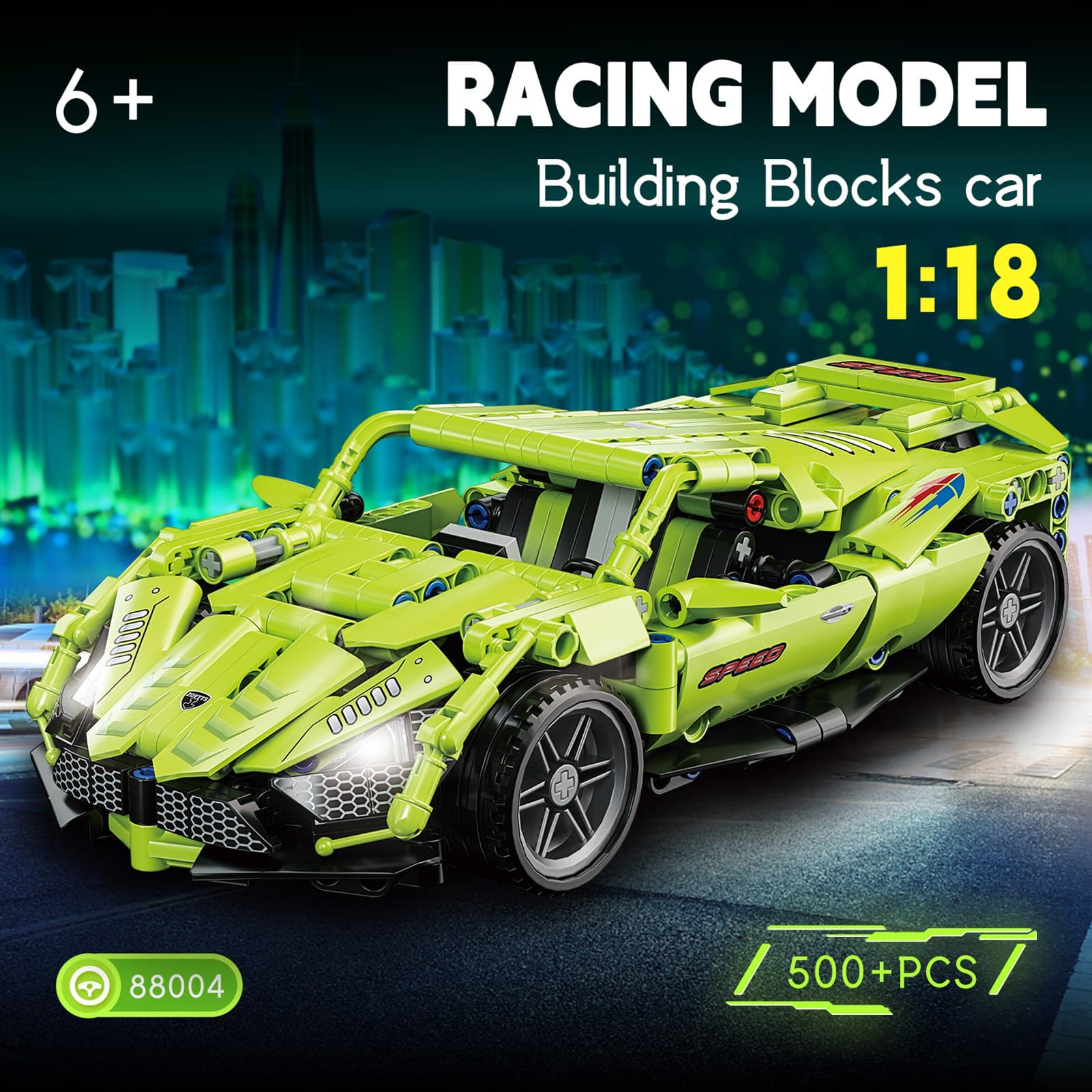 Racing Car Building Block Set Collectible Sports Car Construction Set Model Toy Car For Boys Girls 6 Years Old And Above