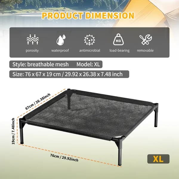 XL-type Mesh Pet Bed With Ventilation And Heat Dissipation, Stable And Durable Structure, Suitable For Small And Medium-sized Cats And Dogs, Convenient For Both Home And Outdoor Use