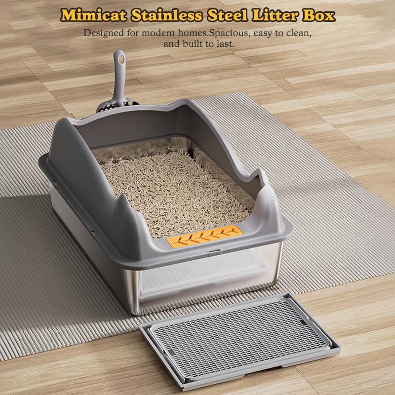 Large Stainless Steel Cat Litter Box