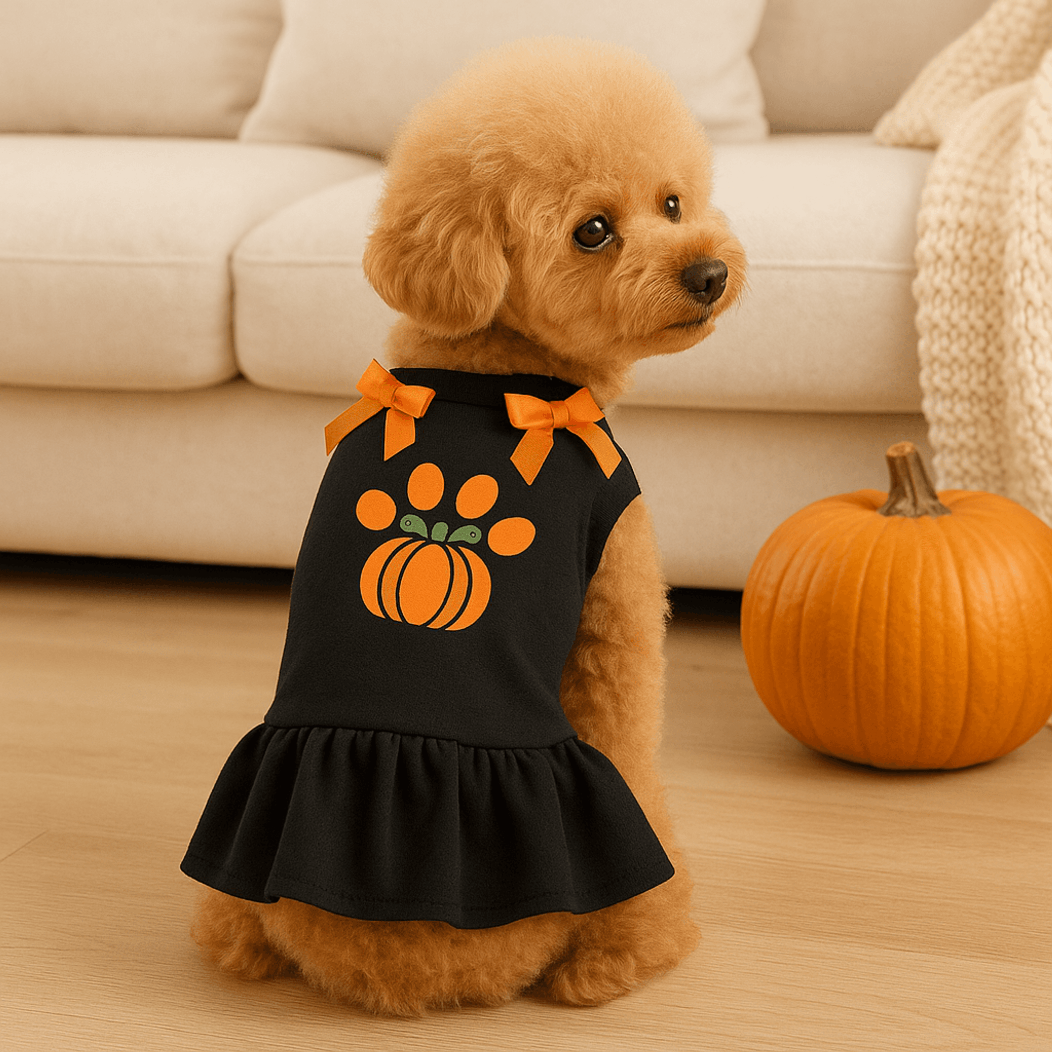 Harvest Paw Pumpkin Party Dress