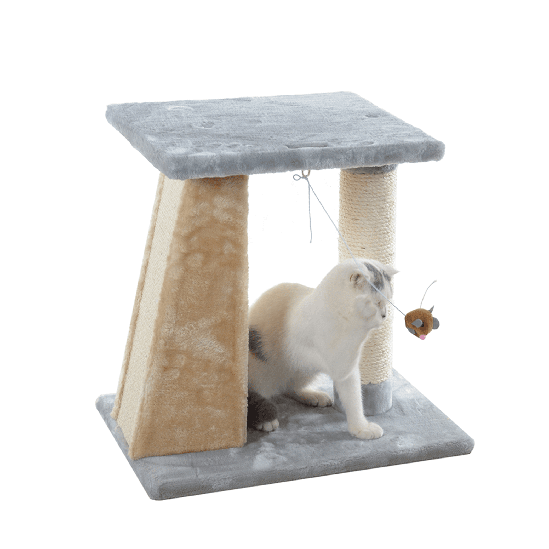 Armarkat  2 Level Platform Scratcher Real Wood Cat Post