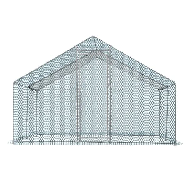 13 X 10 Ft Large Metal Chicken Coop, Walk-in Poultry Cage Chicken Hen Run House With Waterproof Cover, Rabbits Cats Dogs Farm Pen For Outdoor Back-yard Farm Garden