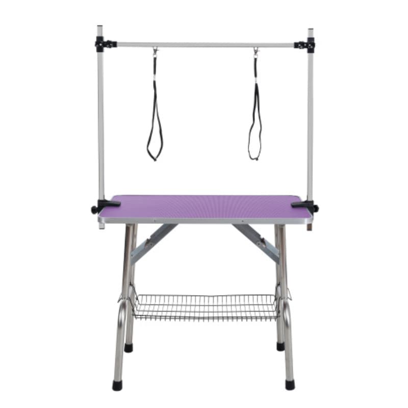 Dog Pet Grooming Table Stainless Steel Frame Rubber Pads