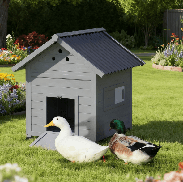 Wooden Pet House With Openable Roof & Double Doors