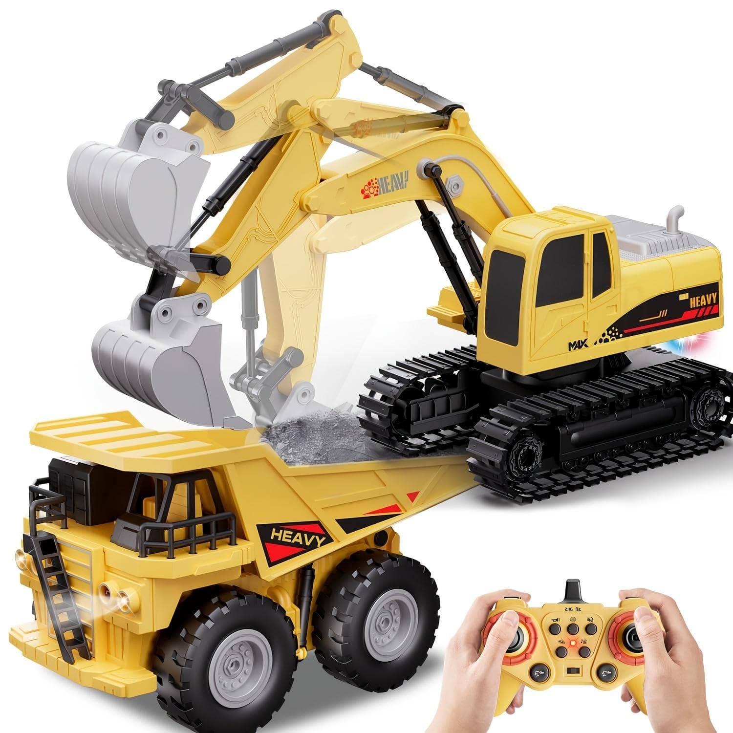 Remote Control Excavator Construction Vehicle Set Educational Construction Toy For Children
