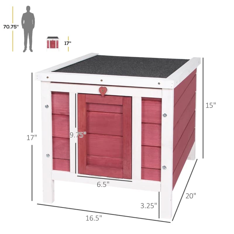 Small Rabbit Hutch Bunny Cage Guinea Pig Cage Duck House Dog House With Openable & Waterproof Roof
