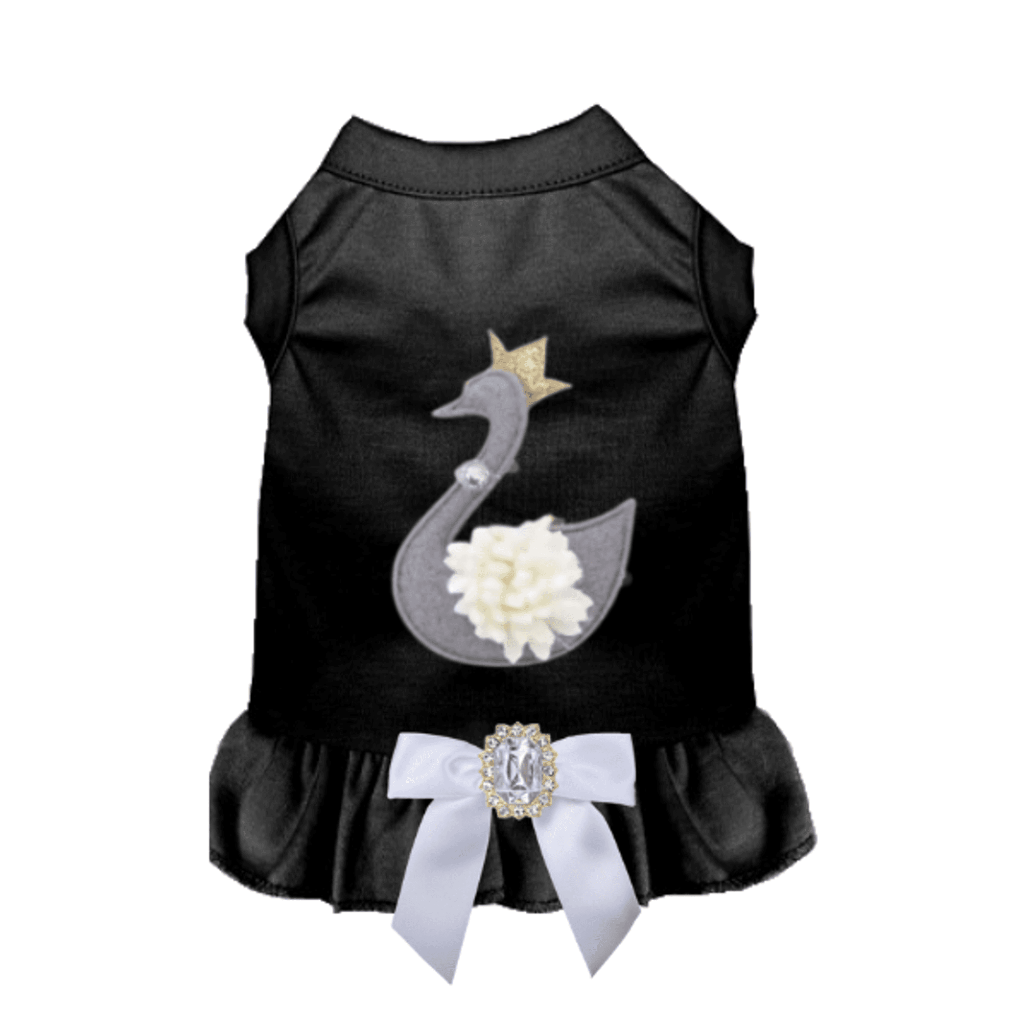 Royal Swan Jeweled Dog Dress