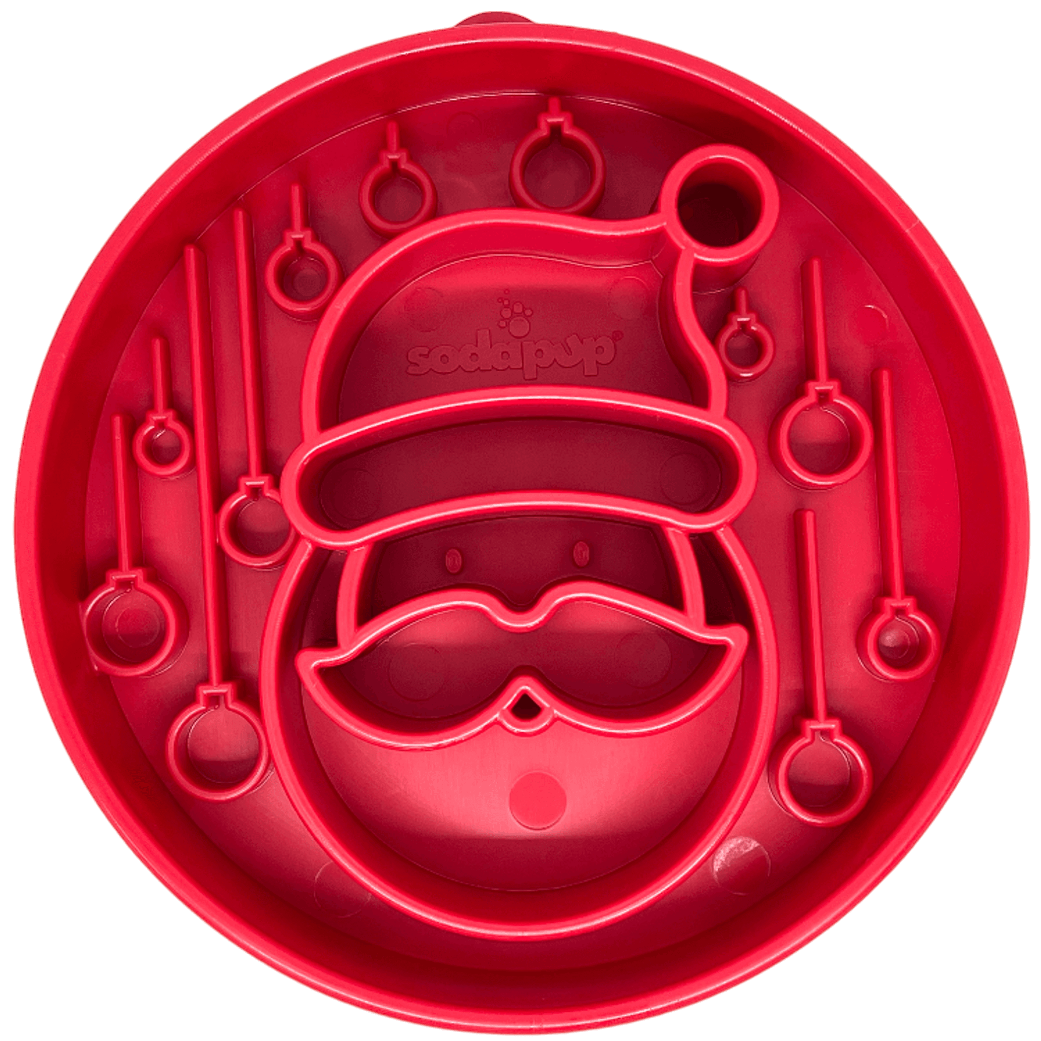 Santa Christmas eBowl Deep Slow Feeder Dog Bowl for Enrichment